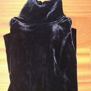Women's Talbots Black Velvet Turtleneck